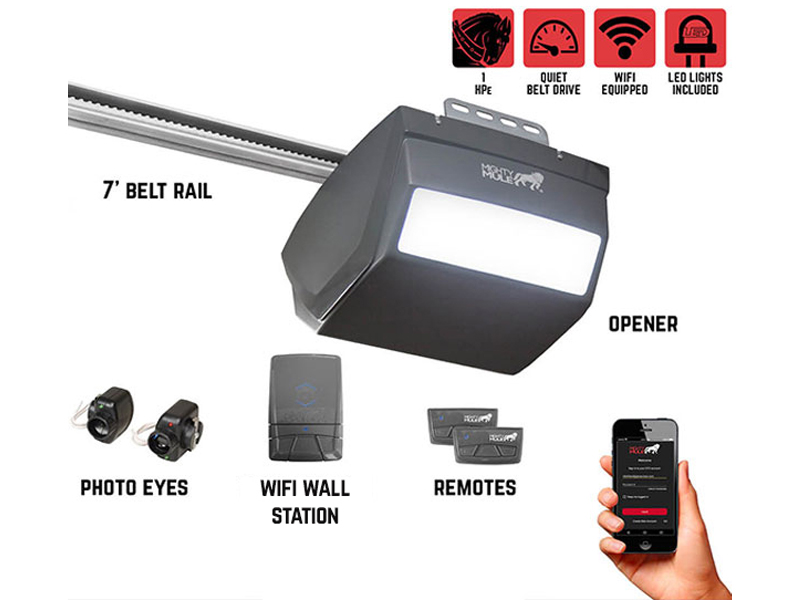 Pintu Otomatis Mighty Mule MM9434K – 1 HPe Smart Garage Door Opener